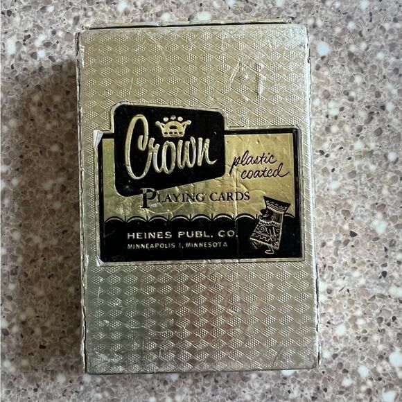 Vintage Playing Cards ~ Crown ~ Plastic Coated - Picture 1 of 5